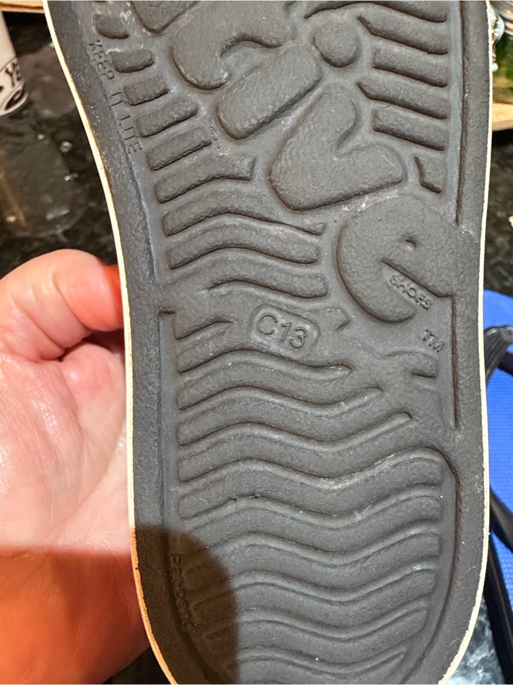 Native Kids boy shoes in navy and white. Preloved. - Picture 4 of 5